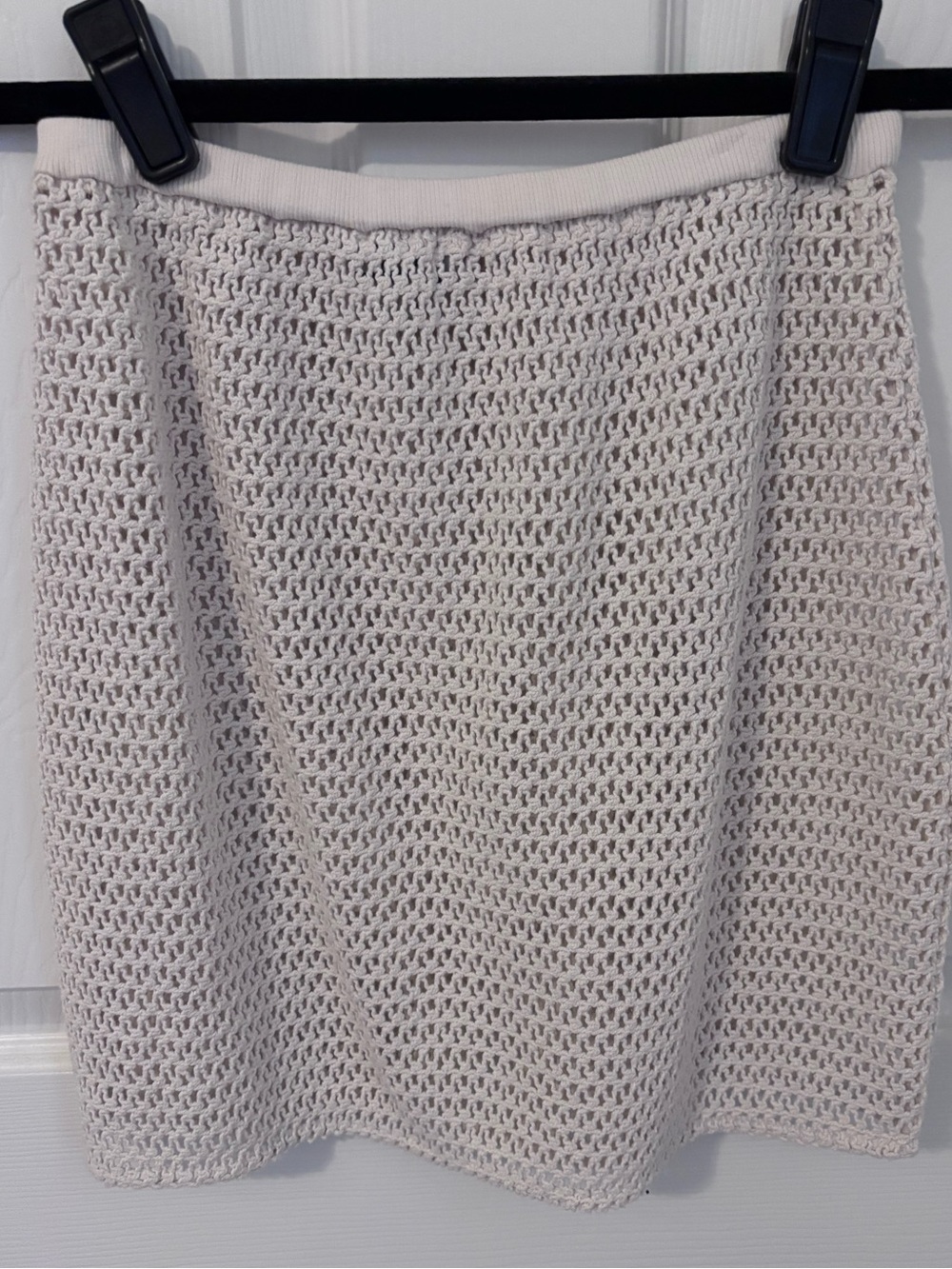 Madewell Cream Crochet A-Line Skirt
